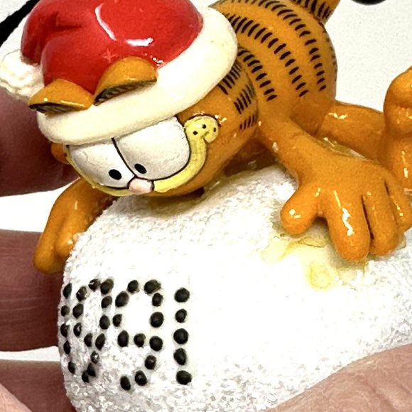 Vintage Enesco Christmas Ornament Garfield Have a Ball 1991 IOB - Picture 11 of 16